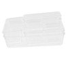 GRIRIW 7pcs Clear Plastic Drawer Organizer Versatile Storage Bins for