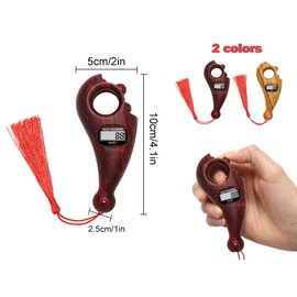 Hitopin 2 Pieces Digital Beads Counter, Buddha Beads Counter, Digital Prayer Counter, Portable Beads Counter, for Meditation, Relaxation, Buddhist Prayer