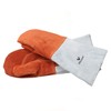 Vollum High-Heat Orange-Top Suede Oven Mitts (1 Pair) 16 Inch,