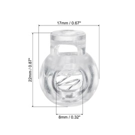 PATIKIL Cord Locks, 30 Pack Ball Spring Toggle Stopper for Drawstring Bag Shoelaces, Translucent