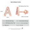 Initial Stud Earrings for Women, 925 Sterling Silver Post Screw