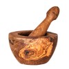 Mortar Height 6 cm Olive Wood Mortar Pestle Like Handle