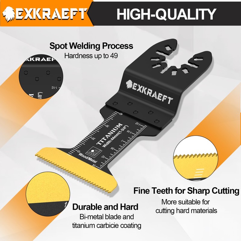136 PCS Oscillating Tool Blade, Multi Tool Blades Kits with