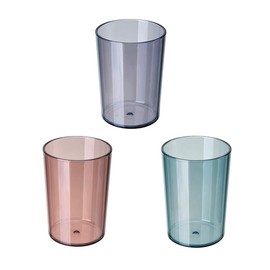 Awhale 3pcsToothbrush Cup, Bathroom Tumbler Cup, Bathroom Cup, Plastic Toothbrush Holder, Tooth Cup 330ML (Blue & Pink & Purple)