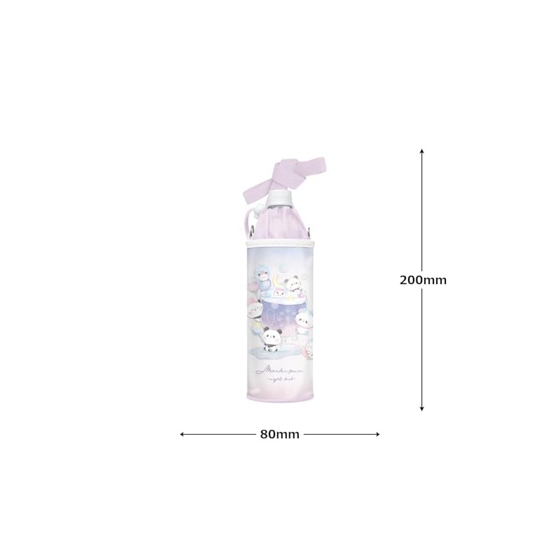 Kamio Japan Bottled Case, Lunch Box, Mochi Panda, Girls, Medium