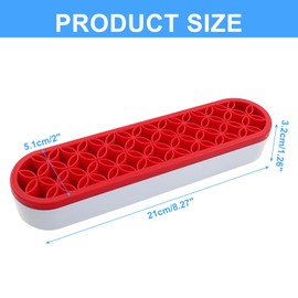 Unlorspy Red Silica gel Makeup Brush Holder Box Multi-Purpose Silica gel Make Up Brush Storage Stand Rectangle Multipurpose Painting Pen Holder for Brush,Art Craft and Painting Brush