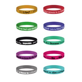 Magictodoor Spanish Bible Verse Rubber Wristbands | Silicone Bracelets with Inspirational Quotes | Christian Wristbands 20pcs