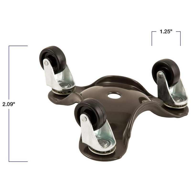 3 Wheel Dolly - Brown - 6" Diameter - 200