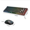 Snpurdiri 60% Wireless Gaming Keyboard and Mouse Combo,LED Backlit Rechargeable