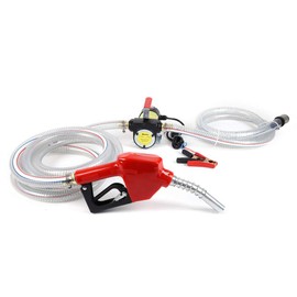 DC 12V Portable Electric Fuel Transfer Pump, 175W Diesel Oil Kerosene Fuel Transfer Extractor Pump Motor, 3500 RPM Auto Self Priming Pump for Engine Oil Diesel Biodiesel Kerosene