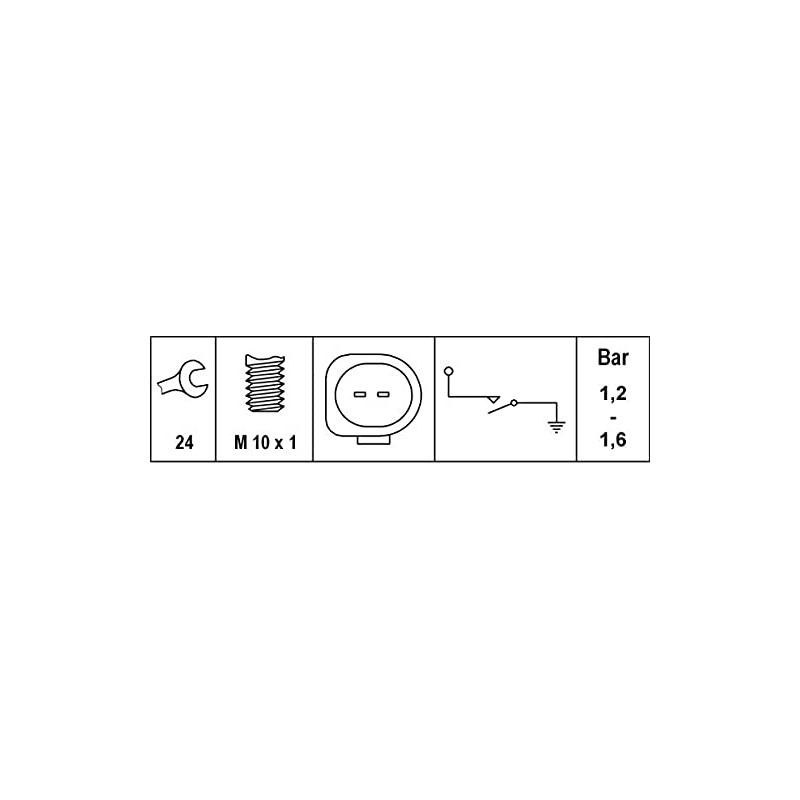 HELLA 6ZL 008 280-101 Oil Pressure Switch - 12V -