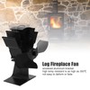 2 Blade Heat Powered Wood Fireplace Fan 1200RPM 25dB Low