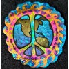 PEACE STICKER VINTAGE PRISM "NORTH AMERICA SO. AMERICA" 2 3/4
