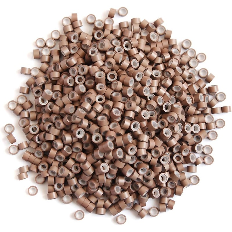 1000 Silicone Micro Link Rings 5mm Lined Beads Deadlocks for