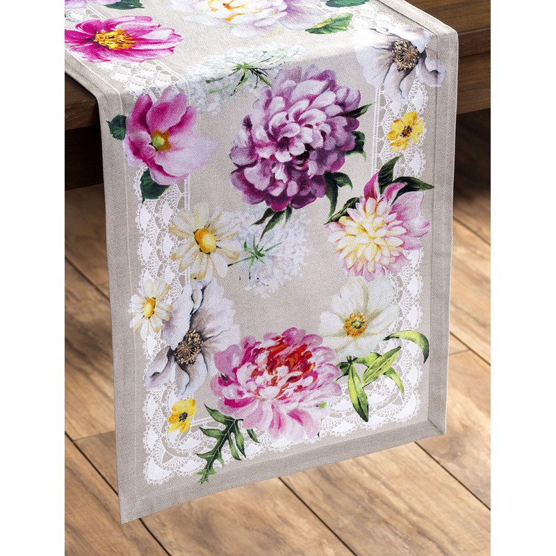 Maison d' Hermine Spring/Summer Table Runner, 100% Cotton, Decorative, Washable