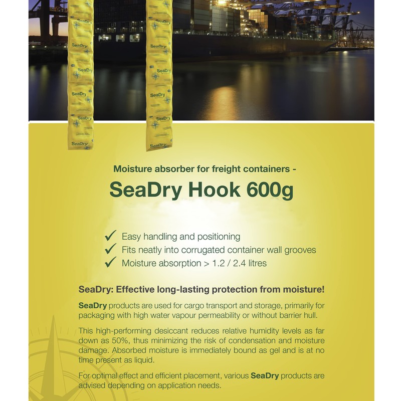 Britwrap SeaDry Antihumidity Dessicant. Large Volume Moisture Absorber and Dehumidifier