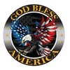 God Bless America American Flag Eagle Vinyl Decal, Made in