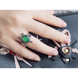 LHXVQZW 2 Pcs Mood Rings Turtle and Butterfly Adjusable Size Color Changing Ring for Kids Girls Women