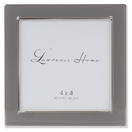 Lawrence Frames Grey Metal Photo Frame 4" x 4"