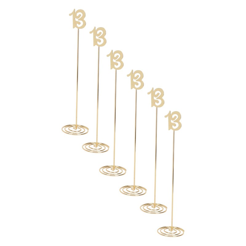 6pcs Metal Wedding Table Numbers Rust Prevention Thickened Tall Table