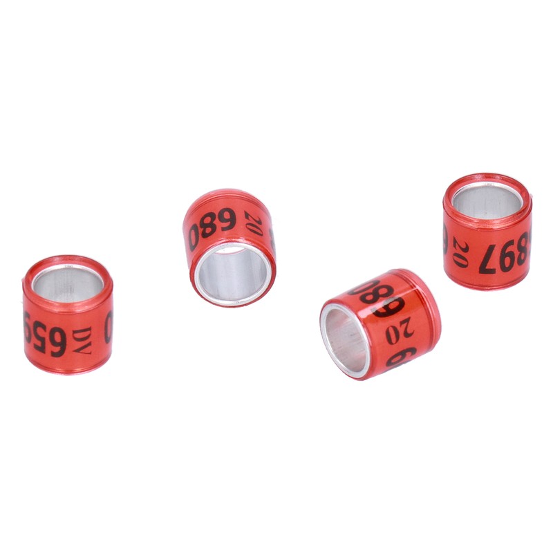 100Pcs 8mm Pigeon Leg Bands Aluminum Alloy Non Competition Recognizable