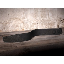 Anthology Gear "Overland Full Grain Leather Guitar Strap For Electric, Acoustic, and Bass Guitars (Carbon Black)