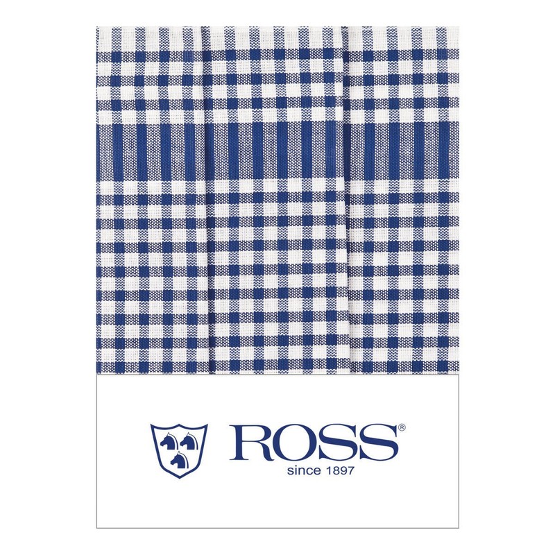 Ross Pack of 3 Cotton Tea Towels Farmer's Check Green
