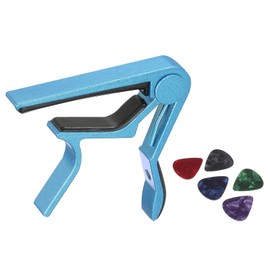 PATIKIL Guitar Capo Aluminum Alloy with 5 Picks for Acoustic Electric Guitars Ukulele