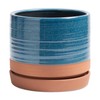 HERDUK 8 Inch Pots for Plants, Ceramic Planter Pot with
