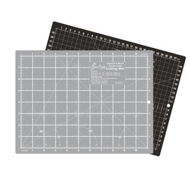 Sew Easy Cutting Mat – 30 x 20cm Self-Healing Cutter Double Sided Imperial & Metric for Quilting Sewing Patchwork Dressmaking – Black & Grey