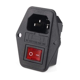 HiLetgo 3pcs AC 250V 10A 3 Terminal Power Socket with Fuse Holder Case ON/OFF Switch Arcade Power Supply