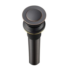 Purelux Bathroom Sink Drain Stopper Faucet Vessel Vanity Sink Pop Up Drain Assembly with Overflow, Oil Rubbed Bronze