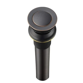 Purelux Bathroom Sink Drain Stopper Faucet Vessel Vanity Sink Pop Up Drain Assembly with Overflow, Oil Rubbed Bronze