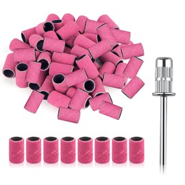 Sanding Sleeves Nail Cutter 240 Grit Fine Sanding Caps Nail Cutter Nail Sanding Bands for Gel Nails Manicure Nail Art Pack of 100