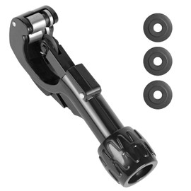 CPROSP 2 in 1 Pipe Cutter with Deburring Diameter 3-35 mm, Pipe Cutter Copper Pipe with 4 Replacement Blades for Cutting Thin Stainless Steel, Copper Tube, Aluminium, PVC etc