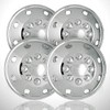 4-pack of 16.5' Metal Clip Retention Chrome 8 Hole Wheel