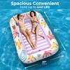 Inflatable Tanning Pool Lounger Float with Protection Mat, 85" x