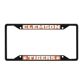 FANMATS 31247 Clemson Tigers Metal License Plate Frame Black Finish