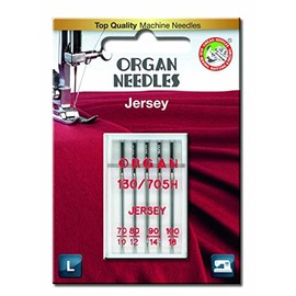 Organ Sewing Machine Needles Jersey 130/705H - 4 Sizes: 7/90 80/11 90/14 100/16