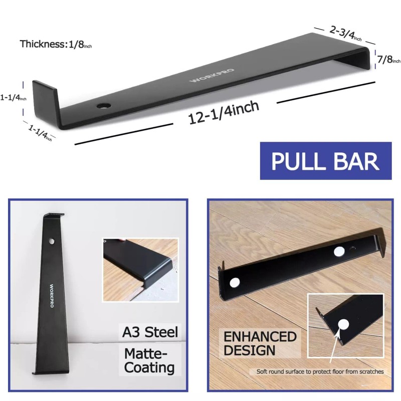 WORKPRO Laminate Wood Flooring Installation Kit w/Reinforced Double-Faced Mallet