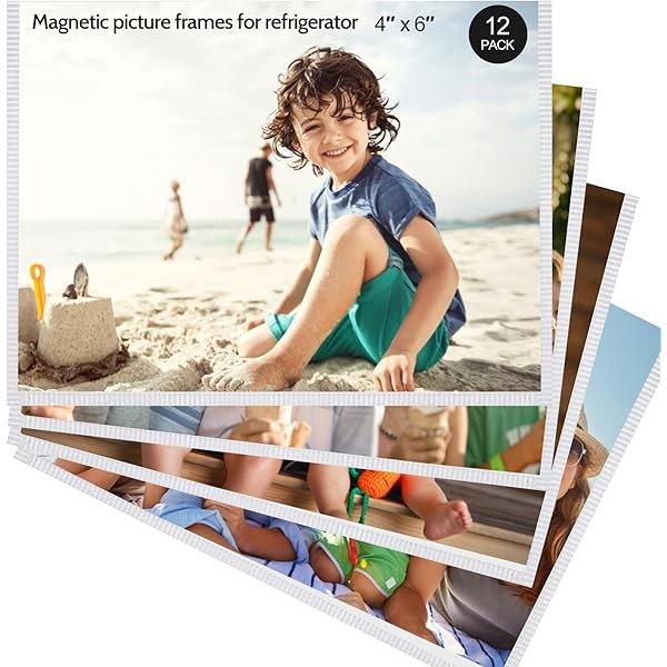 vivinin Magnetic Picture Frame, 12 Pack Magnetic Frame Reusable, Magnetic
