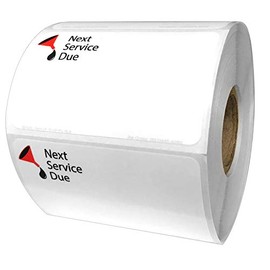 Indy Print 2 - Stock Logo Refill roll, Next Service Due, 500 Labels