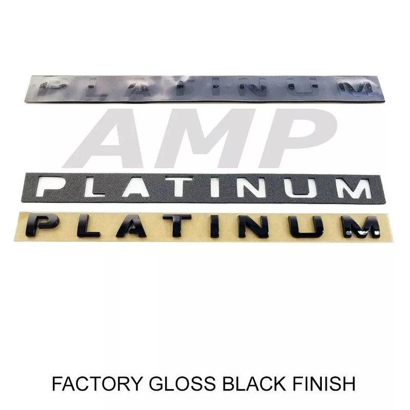 2PC Set Expedition Platinum Door Rear Emblem 3D Badge Nameplate