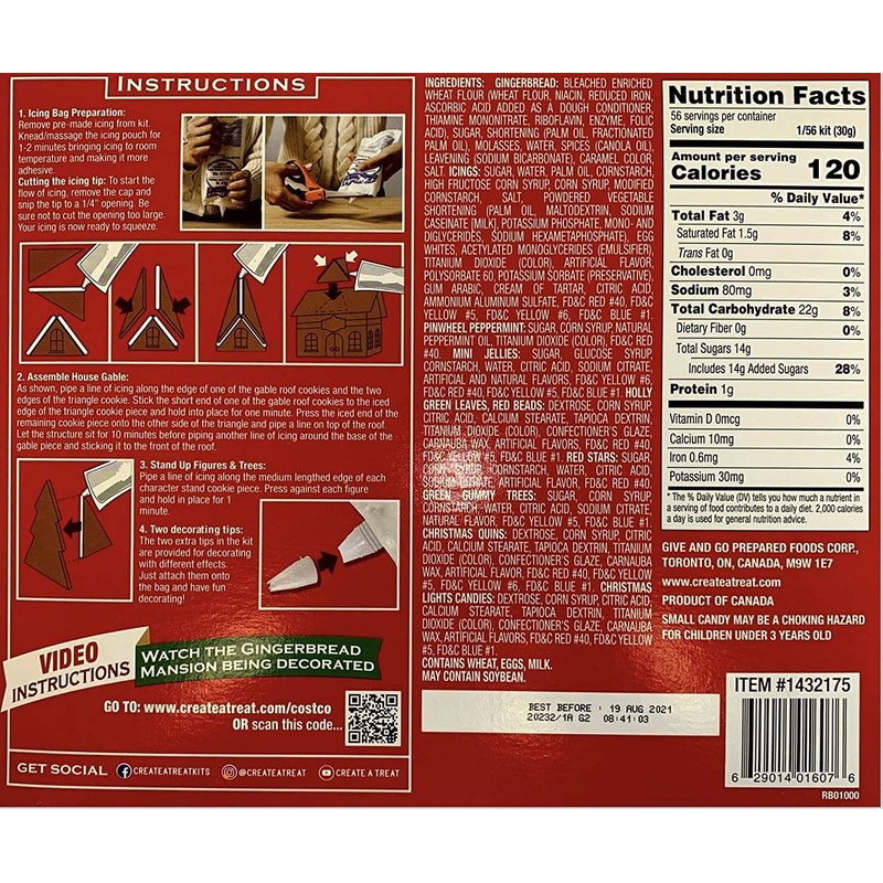 Gingerbread House Kit - Gingerbread Mansion Holiday House Kit -