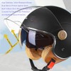Double Visor Open Face Motorcycle Helmet Retro Jet Helmet Half