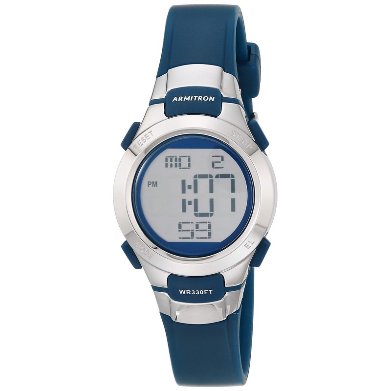 Armitron Sport Women's 45/7012NVSV Digital Watch with Matte Navy Strap