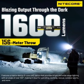 Nitecore HC70 UHE 1600 Lumen High Performance Work Headlamp USB-C Rechargeable Headlight Tag