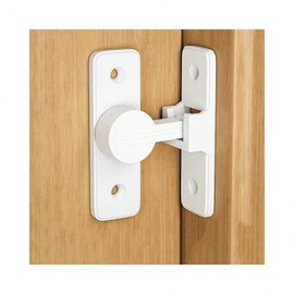 Lumina D White Keyming Safety Door Lock Latch Hook 180 Degree / White