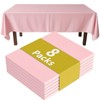 Glomii Plastic Table Cloth Disposable 8 Pack, 137 x 274cm