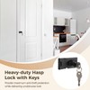 6 Pcs Hasp Locks with Keys, Twist Knob Keyed Locking
